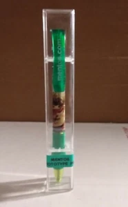 MENTOS BOLÍGRAFO GEL BOLÍGRAFO EMPUJE CLIC ESPUMA AGARRE PROTOTIPO RECARGABLE RARO CON ESTUCHE - Imagen 1 de 10