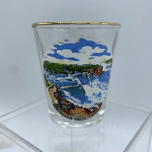VTG 1960’s Shot Glass Niagara Falls Gold Rim - Picture 1 of 4
