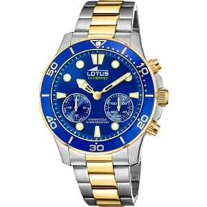 Orologio Connected Lotus Hybrid quadrante blu acciaio bracciale bicolore 18801/1 - Foto 1 di 2