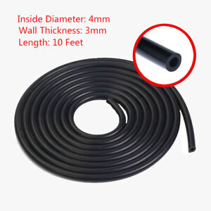 4mm 5/32" Universal Silicone Air Vacuum Hose /Line /Pipe /Tube 10 Foot Black