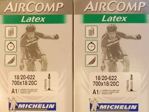 2 - Michelin Latex tubos interiores 700 (18 - 20 mm) - bicicleta NOS - Imagen 1 de 3