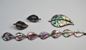Orecchini Vintage 19 Olvera St Argento Sterling Abalone Bracciale Narvaez Taxco Spilla - Foto 1 di 10