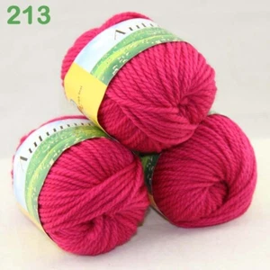 Sale Soft 3Ballsx50g Quick Hand Knitting Wool Silk Yarn Sweater Shawl Scarf 13 - Picture 1 of 12