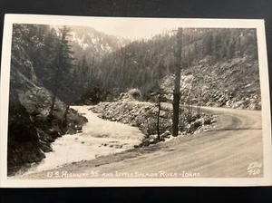 Idaho ID Salmon River at US Highway 95 Ellis 410 Postcard RPPC - Picture 1 of 8