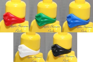 NEW Lego Set/5 Minifig FACE MASK SCARF -Ninja/Cowboy Minifigure Neck Bandana Lot - Picture 1 of 6