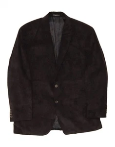 CHAPS Mens 2 Button Blazer Jacket UK 44 2XL Black Pinstripe Polyester SO01 - Picture 1 of 3