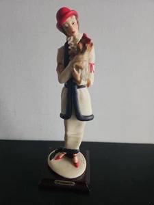 Figurine Giuseppe Armani "Signora con cane" Yorkie Firenze Italia 1987 #0421C - Foto 1 di 10