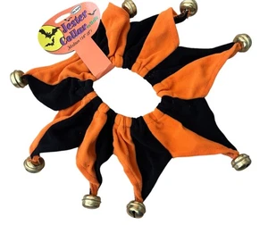 14-18 Inch Halloween Jester Bell Medium Collar Dog Holiday Jingle Costume Party - Picture 1 of 1