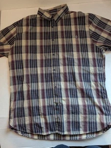Volcom Men's Short Sleeve Button Up Plaid/Stripped Casual NWOT Shirt Size XL - Picture 1 of 17