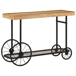 Console Table Hallway Table Accent Side Table Solid Wood Mango and Iron vidaXL - Picture 1 of 11