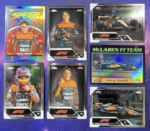 2023 Topps Chrome F1 - Oscar Piastri 7 Card Rookie Lot - Mclaren Racing Team - Picture 1 of 1