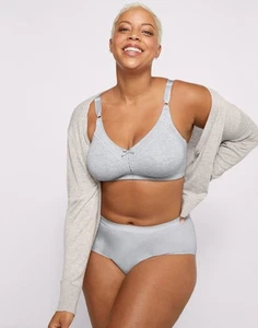 Bali Double Support Bra Cotton Wirefree Comfort U Back Stretch Full Figure 3036 - Picture 1 of 34