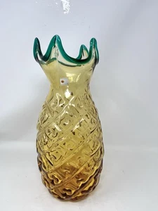 Blenko Amber & Green Pineapple by Hank Adam’s Excellent! Inv#23 - Picture 1 of 8