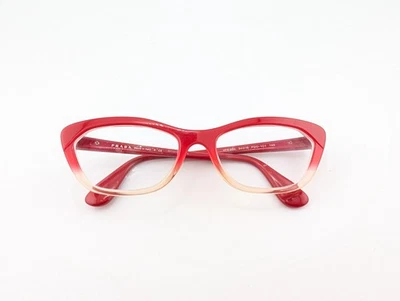 普拉达仅眼镜框,VPR 03Q PDO-1O1,54-18-140,红色,意大利制造 — 第 1/4 张图片