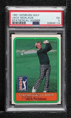 Donruss Golf Stars 1981 líder estadístico Jack Nicklaus PSA 5 Foto 1 de 3