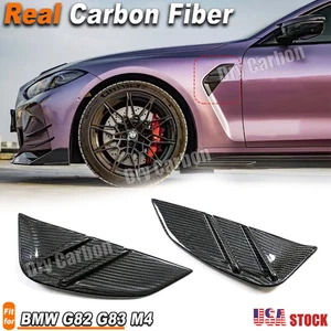 Fit 21UP BMW G82 G83 M4 DRY Carbon Replacement Front Fender Side Vent Cover Trim - Picture 1 of 13