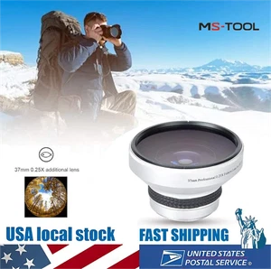 Silver Strong Applicability 37mm 0.25X Super Fisheye Additional Lens For 37mm - Picture 1 of 10