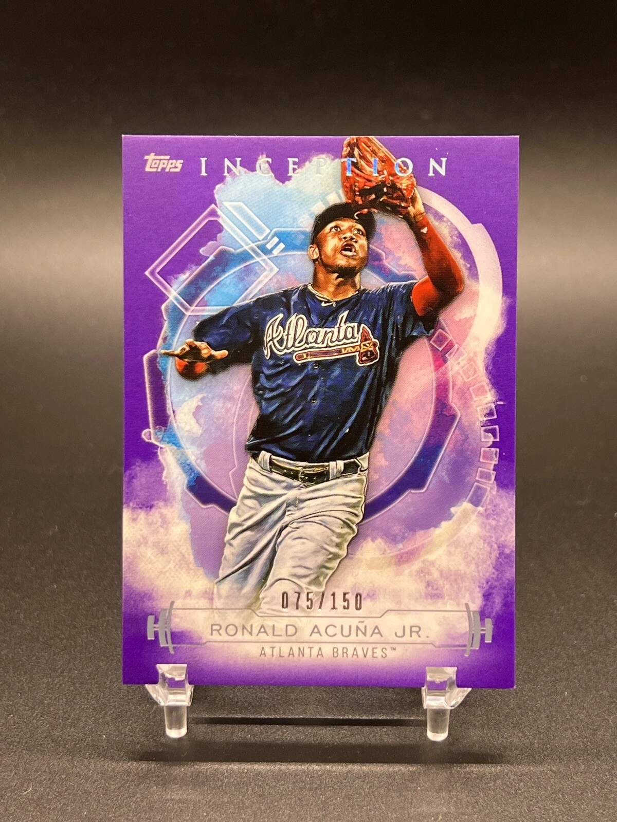 2019 Topps Inception #100 Ronald Acuna Jr. Purple Parallel SP #/150 Braves