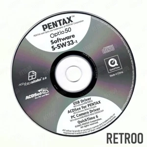 Pentax Optio-50 software fotocamera digitale CD S-SW33-1 Windows 98-XP e Mac OS X - Foto 1 di 1