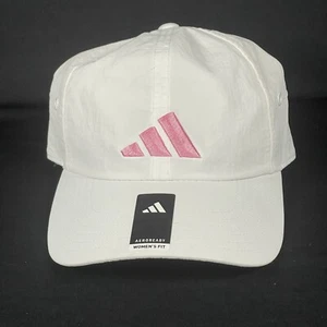 Adidas Damen Influencer 3 Relaxed Strapback Mütze Cap Weiß Bliss Pink Logo Neu - Bild 1 von 7
