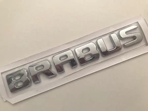 Schriftzug Typenschild " BRABUS " Kofferraumdeckel Chrom für Mercedes W463 NEU - Picture 1 of 3