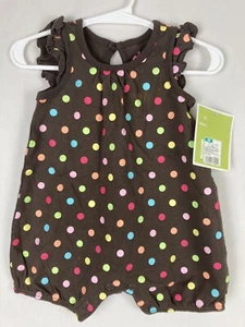 Circo Baby Girl Brown Rainbow Dots Romper One Piece Size 3 Months NWT - Picture 1 of 4