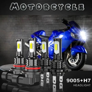 For Suzuki GSXR 1300 1999-2007 Blanco LED Bombillas de los faro haz de alto bajo - Picture 1 of 16