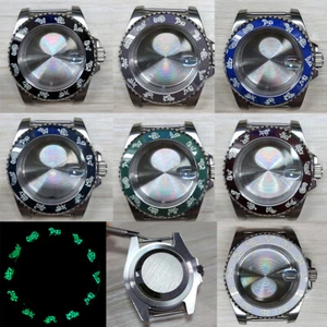 Caja de reloj de acero inoxidable de 40 mm con bisel de cerámica luminoso para movimiento NH35 - Imagen 1 de 18