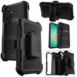 Black Case For Samsung Galaxy A26 5G Heavy Duty Protective Cover / Belt Clip - Bild 1 von 37