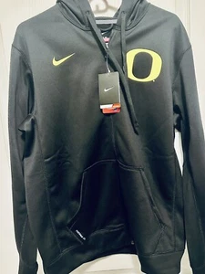 NWT Nike Oregon Ducks Full Zip Therma-Fit Hoodie Men’s Medium ~ Black - Picture 1 of 6
