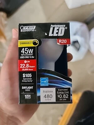 NEW Feit Electric LED Dimmable R 20 Reflector 45 W Replacement Light Bulb - Image 1 of 4