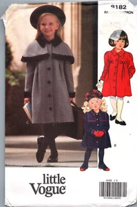OOP Vogue 8182 Cappotto Bambina Capelet Modello Cucito Taglia 5-6X - Foto 1 di 2