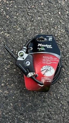 Master Lock 8 Ft Python Vinyl Coated Steel Cable Adjustable Locking Cable  - Image 1 of 4