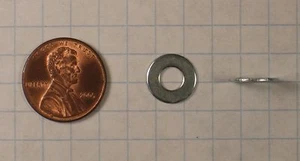 ARANDELA PLANA TORNILLO MÁQUINA, #10, 13/32" O.D., 13/64 I.D., ACERO, GALVANIZADO - Imagen 1 de 2