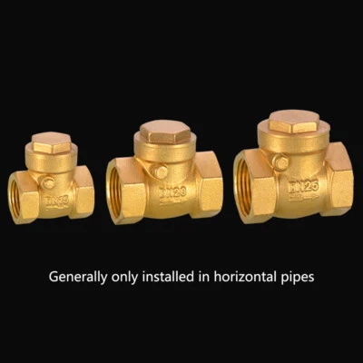 Brass One Way Check Valves Bsp 1/2" 3/4" 1" Male/Female Thread Non Return Valve - Image 1 of 4