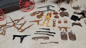 Marx Johnny West THUNDERBOLT HORSES Vintage Toy Huge Lot GUN COVERED WAGON RIFLE - Picture 1 of 18
