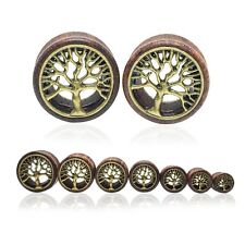 Pair Wooden Ear Tunnels Set Plugs Kit Guages Earlets Stretchers 8mm - 20mm NEW