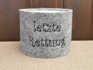 #912 Banderole »Letzte Rettung« Toilettenpapier Klopapier Klorollen Filz - Picture 1 of 6