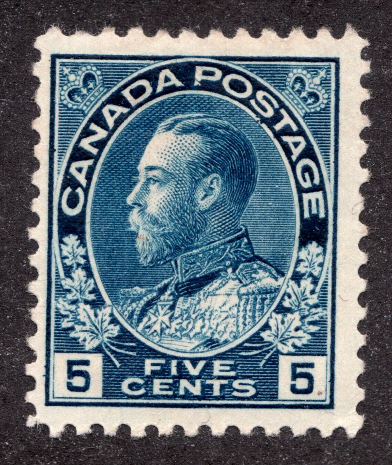 1912 Canada Sc# 111 - 5¢ KGV, Admiral of the Fleet. MH  - Image 1 of 1