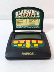 Radica Blackjack 21 Regular Face Up Handheld Electronic Game 2155 Tested Works - Picture 1 of 5