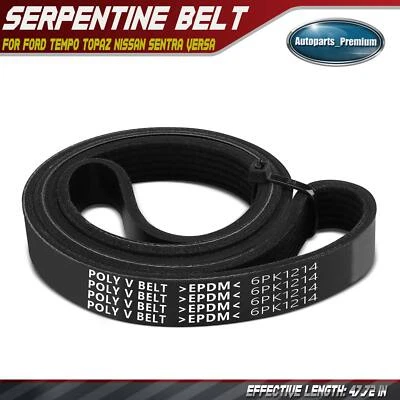 47.72" Serpentine Belt for Ford Tempo Topaz Mercury Topaz Nissan Sentra Versa - Image 1 of 4