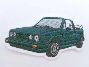 + Golf 1 Cabrio Aufnäher / Sticker/ Patch  + grün + nur hier !!!!! - Bild 1 von 1