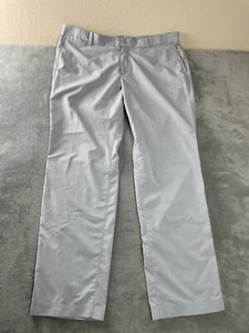 Nike Golf Pants Men 38x32 Light Gray Dri-Fit Tour Performance Chino Flat Front - Picture 1 of 15