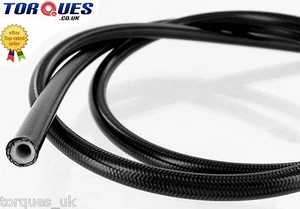 AN -3 ( 1/8" I.D) Stainless Braided BLACK PVC Coated Teflon Brake Hose 1m - Picture 1 of 1