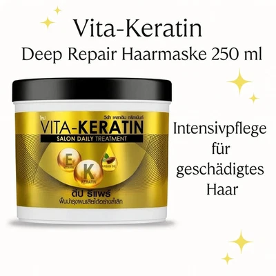 Vita Keratin Deep Repair Haarmaske 250 ml – Intensivpflege für geschädigtes Haar - Bild 1 von 4