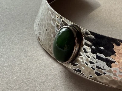 Stigbert Sweden – 925  Silber Halsreif Cabochon – Skandinavischer Modernismus - Bild 1 von 4