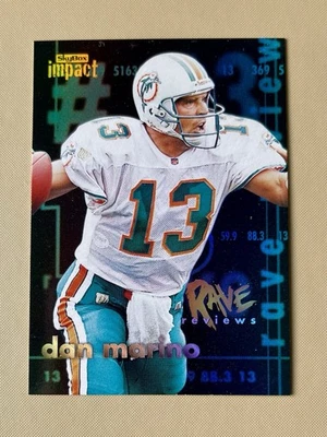 1997 SKYBOX  - IMPACT  - RAVE REVIEWS  - DAN MARINO CARD 1 OF 12 - Image 1 of 4