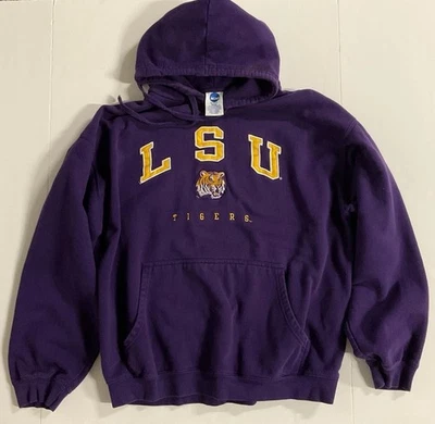 LSU Tigers Sudadera con Capucha Para Hombre XL NCAA KAI Inc Púrpura Dorado Bordado Sudadera Foto 1 de 4