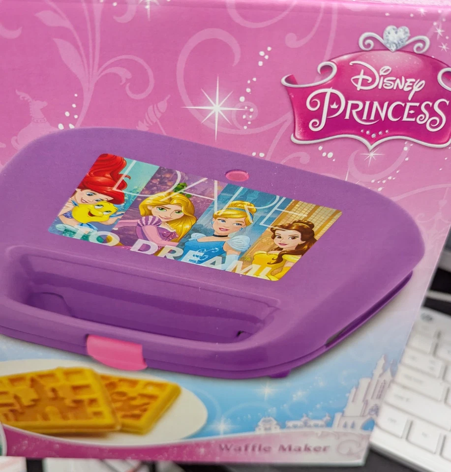 Disney Princess Waffle Maker Crown and Castle Purple
