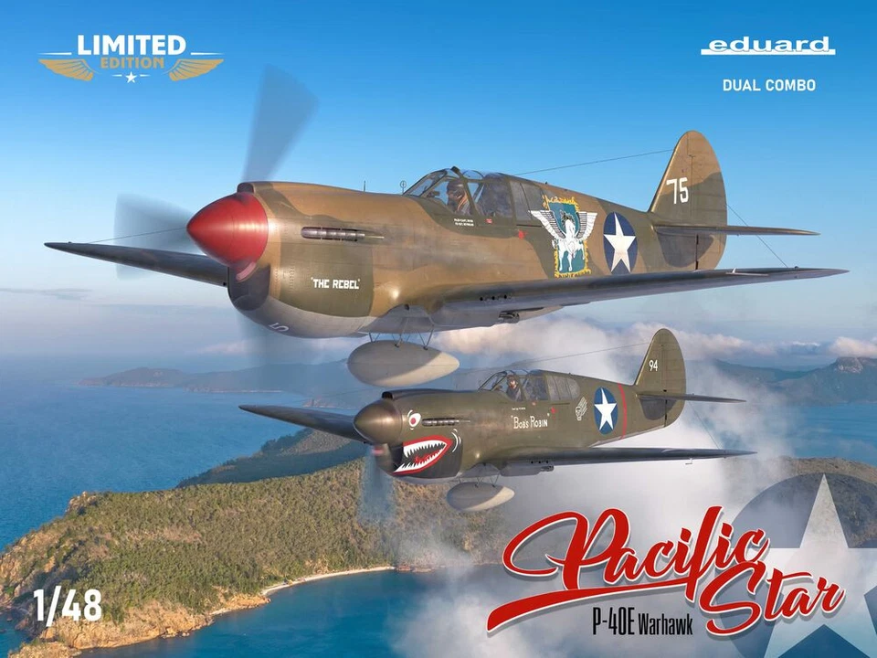 Eduard Plastic Kits 11185 - 1:48 PACIFIC STAR P-40E Warhawk DUAL COMBO Limited